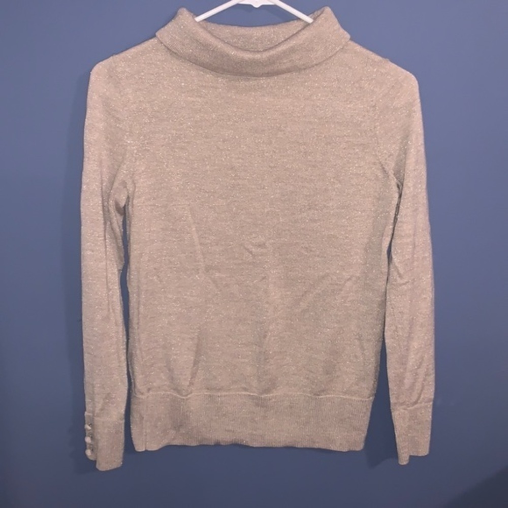 Talbots tan and gold sweater size XS